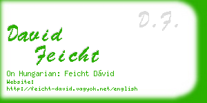 david feicht business card